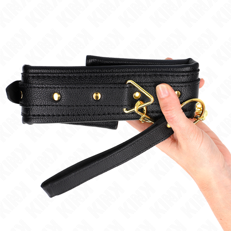 KINK - HALSKETTE MIT SCHWAMMKUNSTLEDERBAND MODELL 1 VERSTELLBAR 37-54 CM X 3 CM – Bild 4