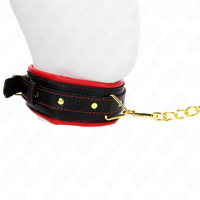 KINK - HALSKETTE MIT SCHWAMMKUNSTLEDERBAND MODELL 2 VERSTELLBAR 37-54 CM X 3 CM – Bild 3