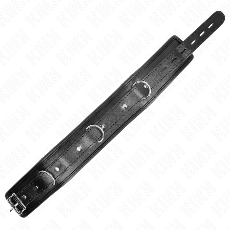 KINK - HALSKETTE MIT SCHWAMMKUNSTLEDERBAND MODELL 3 VERSTELLBAR 37-54 CM X 3 CM – Bild 3