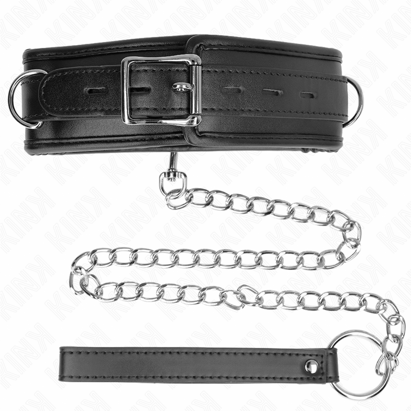 KINK - HALSKETTE MIT SCHWAMMKUNSTLEDERBAND MODELL 3 VERSTELLBAR 37-54 CM X 3 CM – Bild 5