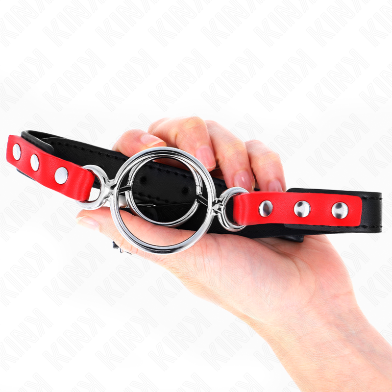 KINK - KNEBEL MIT MEHREREN O-RINGEN 4 / 4,8 CM ROT 38 X 56 CM – Bild 3