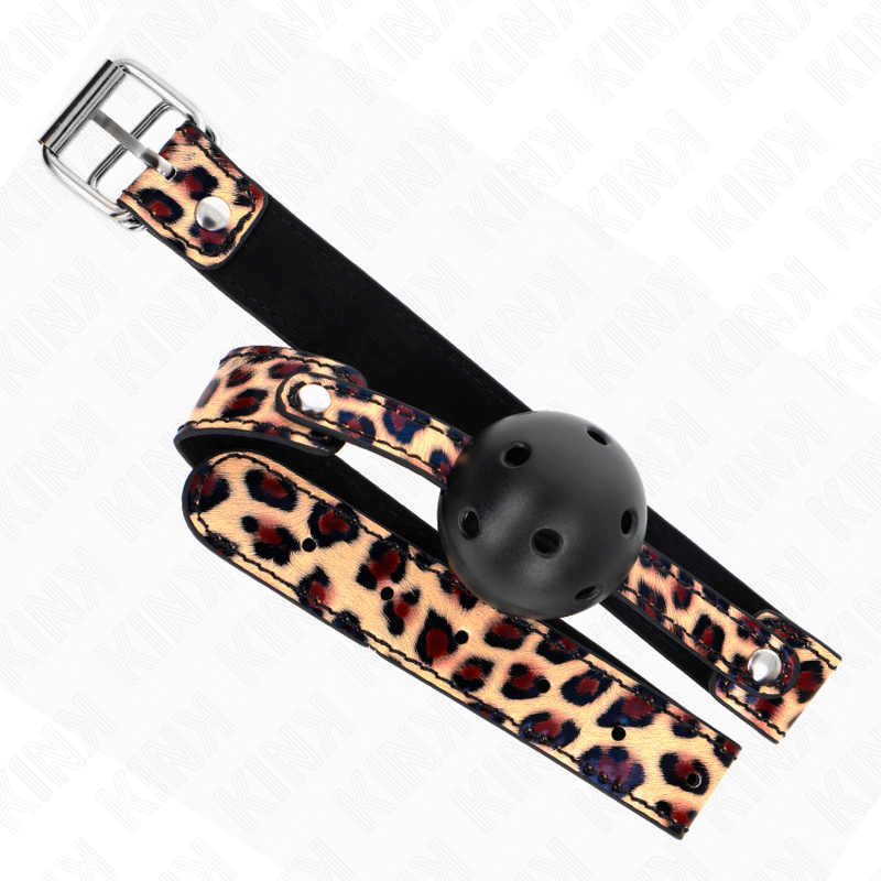 KINK - LEOPARD ATMUNGSAKTIVER BALL 4,5 CM GAG 65 x 2,5 CM – Bild 3