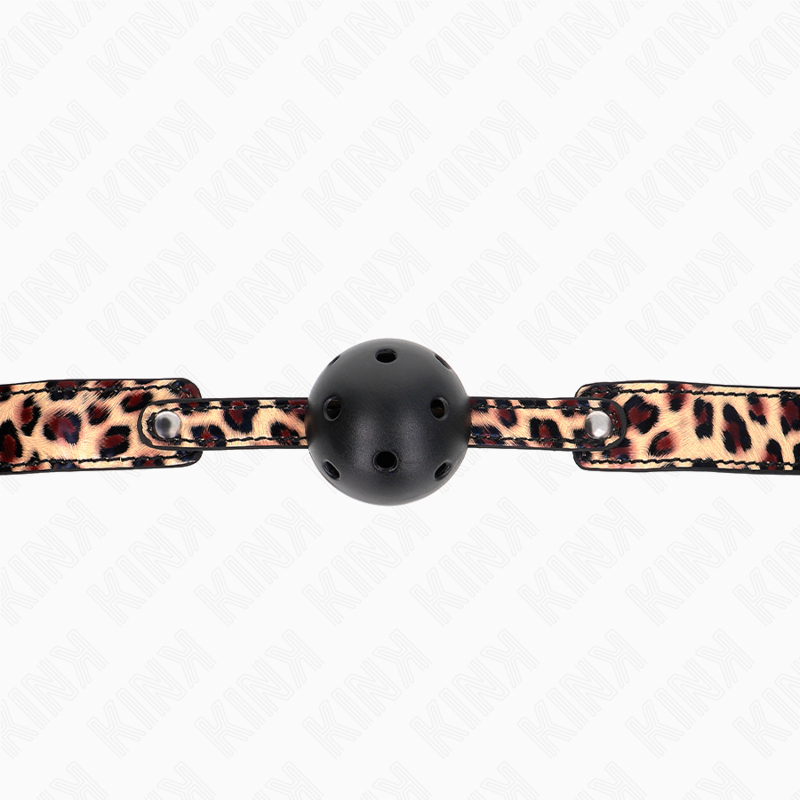 KINK - LEOPARD ATMUNGSAKTIVER BALL 4,5 CM GAG 65 x 2,5 CM – Bild 4