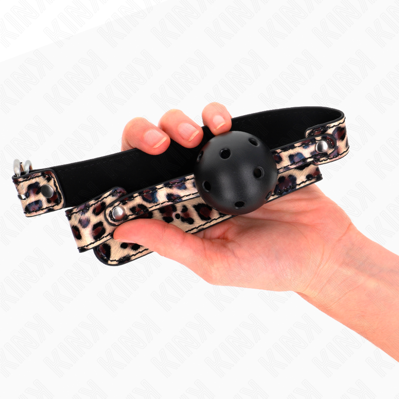KINK - LEOPARD ATMUNGSAKTIVER BALL 4,5 CM GAG 65 x 2,5 CM – Bild 5