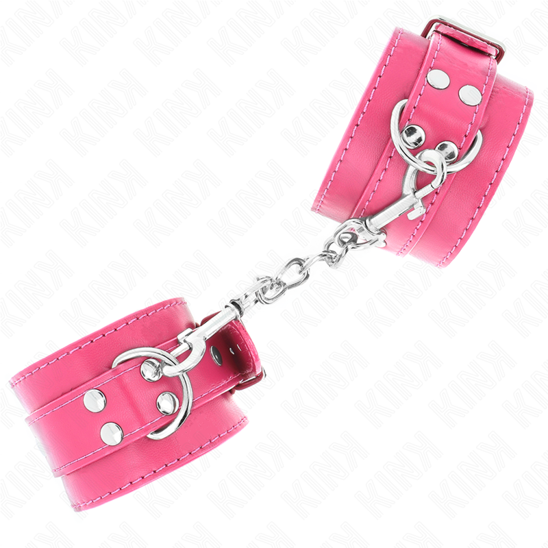 KINK - HANDGELENKFESSELN RASPBERRY ROSE MIT RASPBERRY ROSE FUTTER VERSTELLBAR 20-28 CM X 5,5 CM – Bild 3