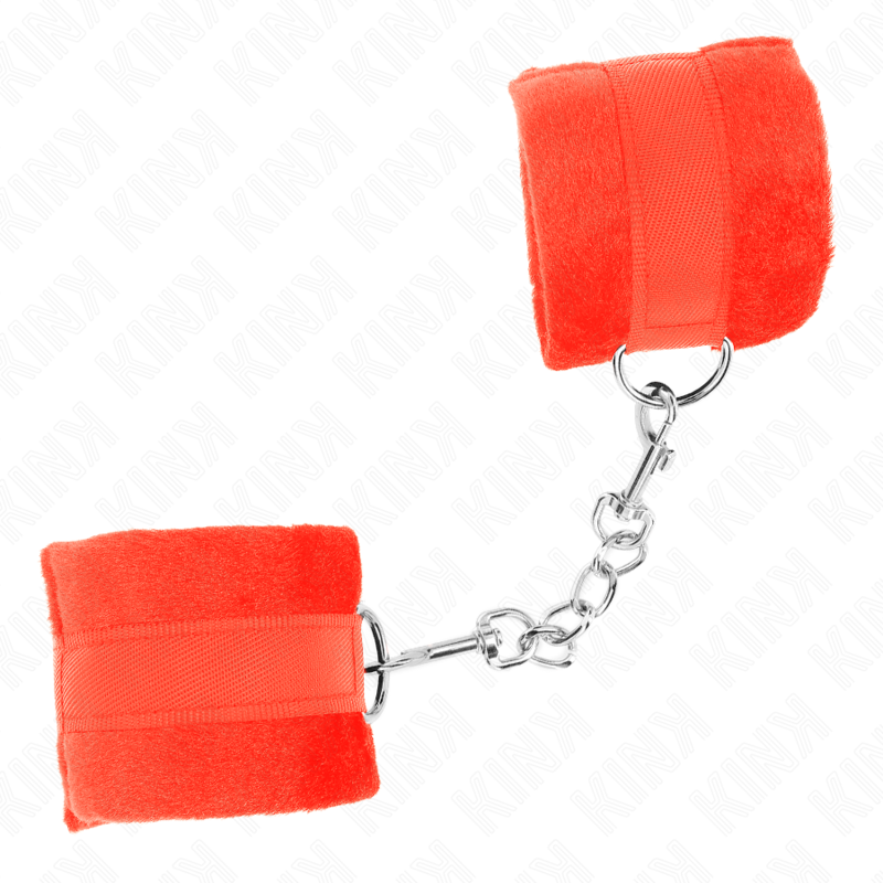 KINK - BEGINNER PELZHANDMANSCHETTEN ROT 30 X 7 CM – Bild 3