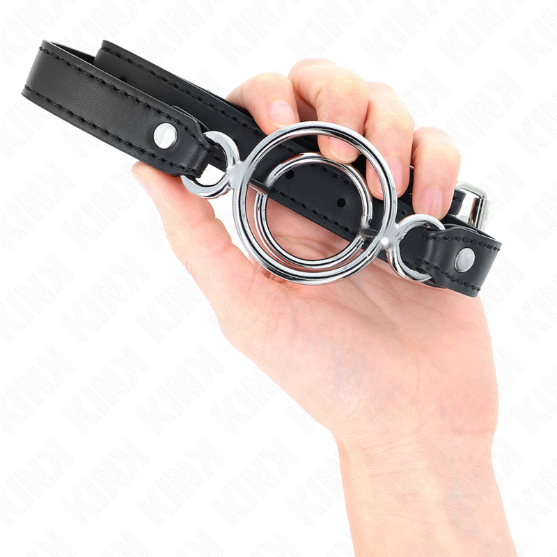 KINK - KNEBEL MIT MEHREREN O-RINGEN 5 CM SCHWARZ 63 X 2,5 CM – Bild 4