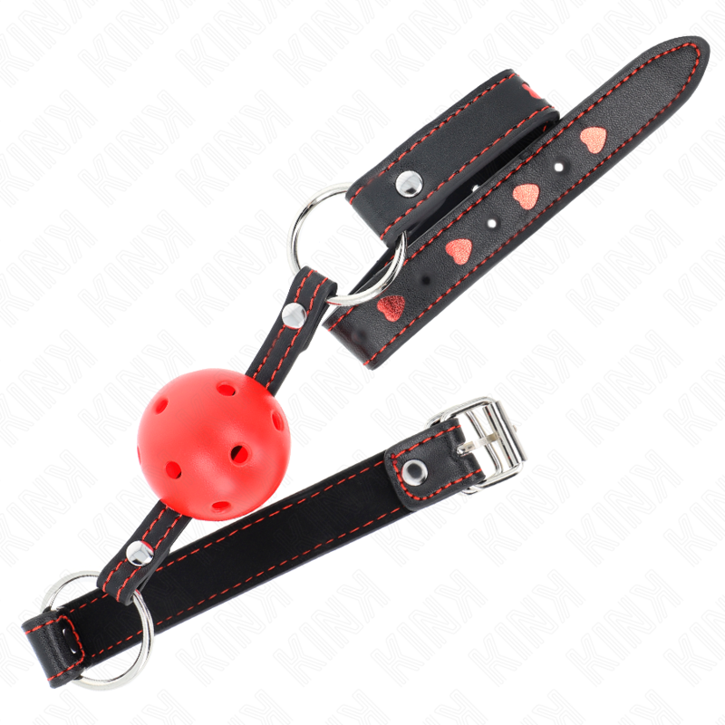 KINK - HOHLHARTER ROTER BALLKNEBEL MODELL 2 65 x 2,5 CM – Bild 4