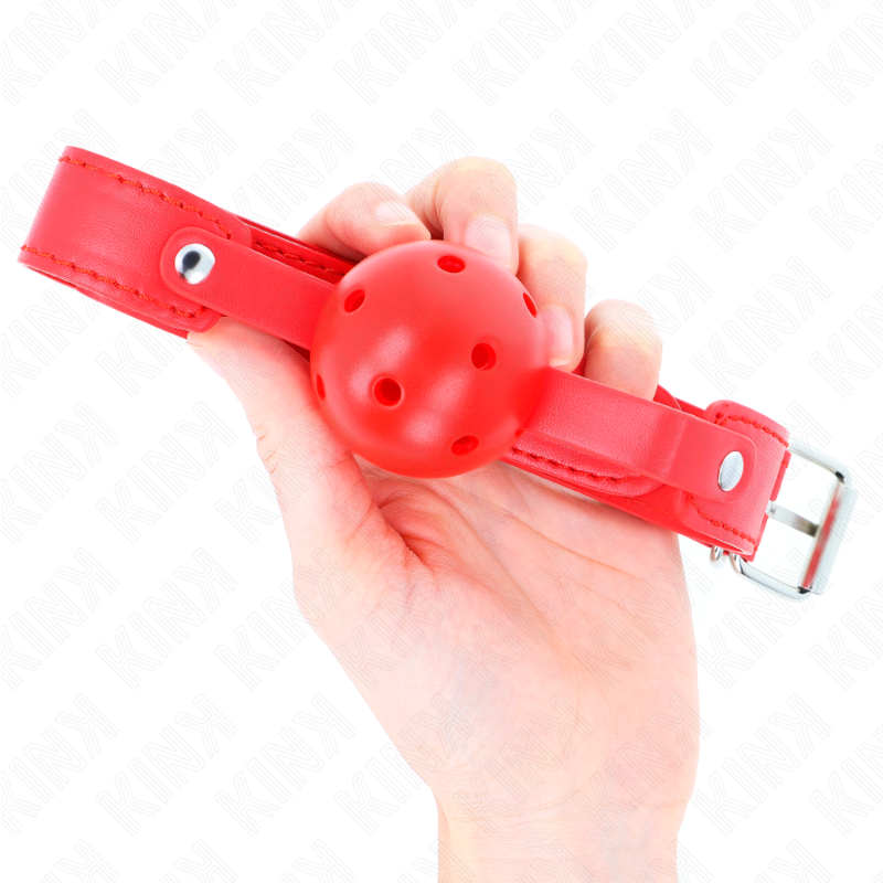 KINK - ROTER ATMUNGSAKTIVER BALL 4,5 CM Knebel 65 x 2,5 CM – Bild 3