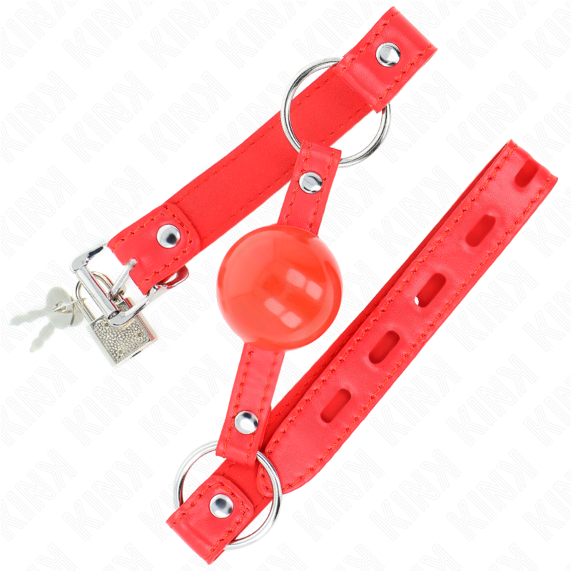 KINK - TPE-BALL 4 CM KNEBEL MIT ROJO-SCHLOSS 60 x 2 CM – Bild 3