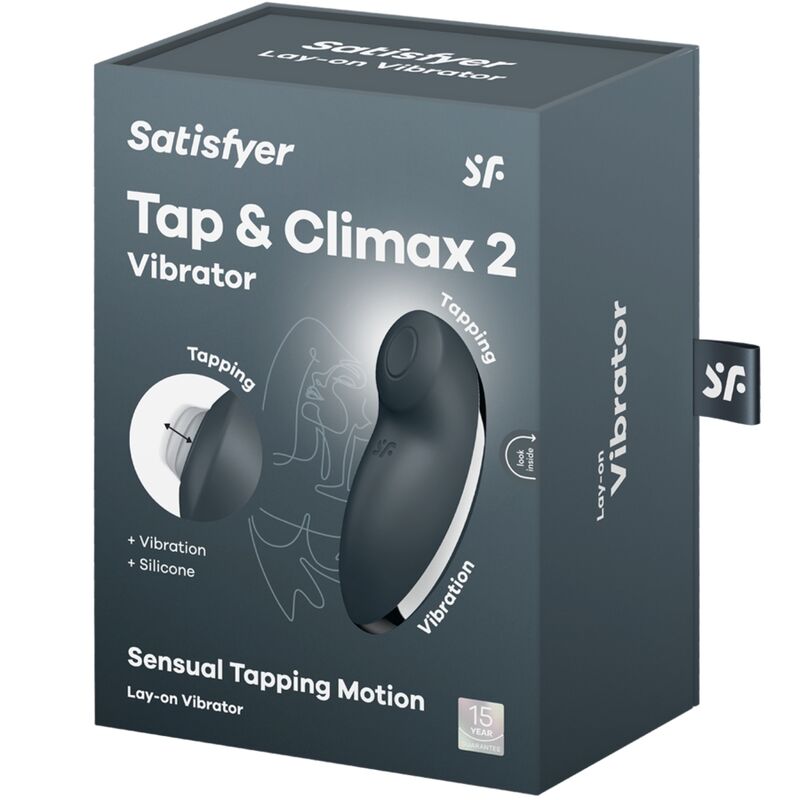 SATISFYER - TAP & CLIMAX 2 VIBRATOR & STIMULATOR GRAU – Bild 5