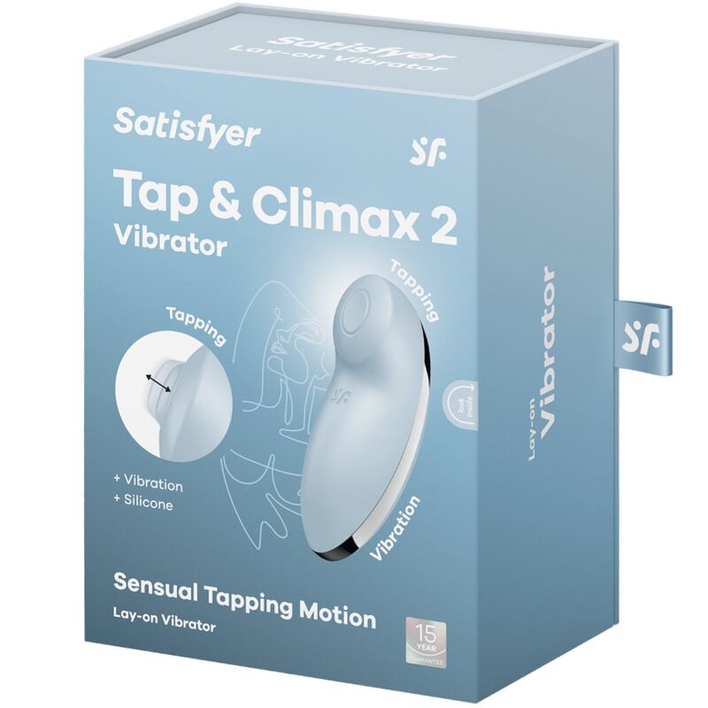 SATISFYER - TAP & CLIMAX 2 VIBRATOR & STIMULATOR BLAU – Bild 5
