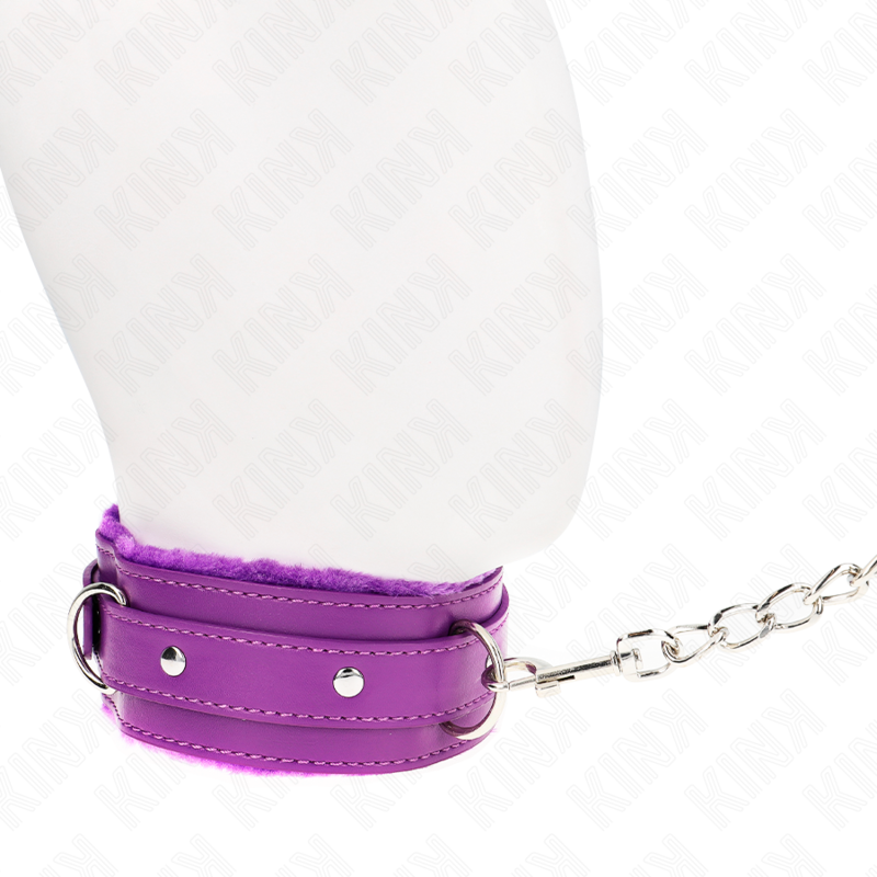 KINK - HALSBAND MIT LEINE 65 CM MIT EINSCHRÄNKUNGEN LILA 36-42 CM X 5,5 CM – Bild 3