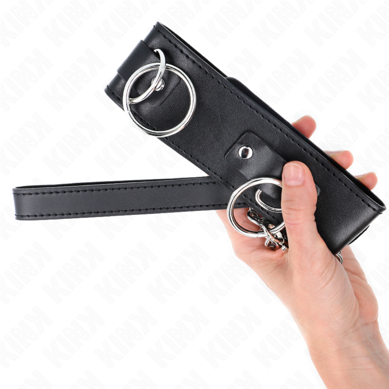 KINK - HALSKETTE MIT LEINE 65 CM 3 RING MODELL 2 VERSTELLBAR 36-43 CM X 5 CM – Bild 3