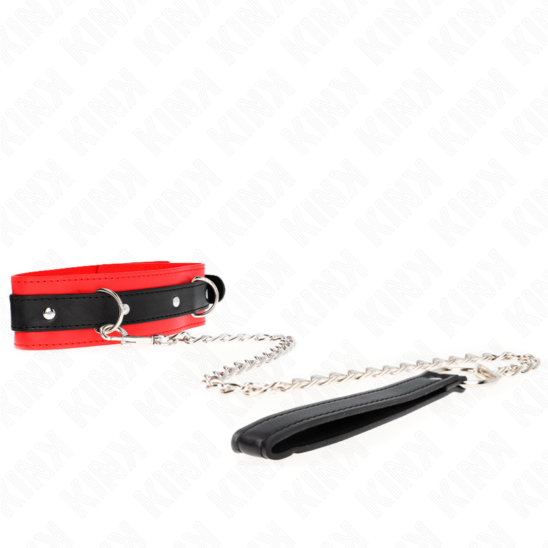 KINK - BASISMODELL HALSBAND MIT LEINE 65 CM MODELL 3 ROT 53 X 5 CM – Bild 5