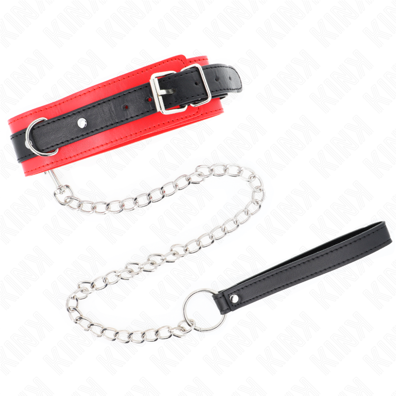 KINK - BASISMODELL HALSBAND MIT LEINE 65 CM MODELL 3 ROT 53 X 5 CM – Bild 4