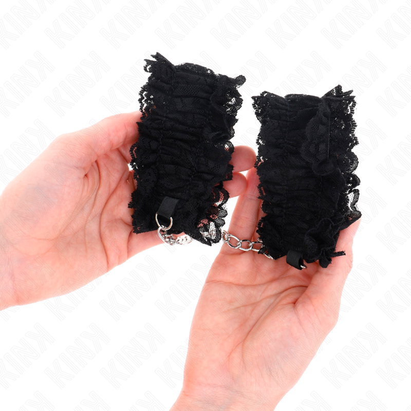 KINK - ELASTISCHE HANDGELENKSFESSELN AUS SPITZE NEGRO – Bild 3