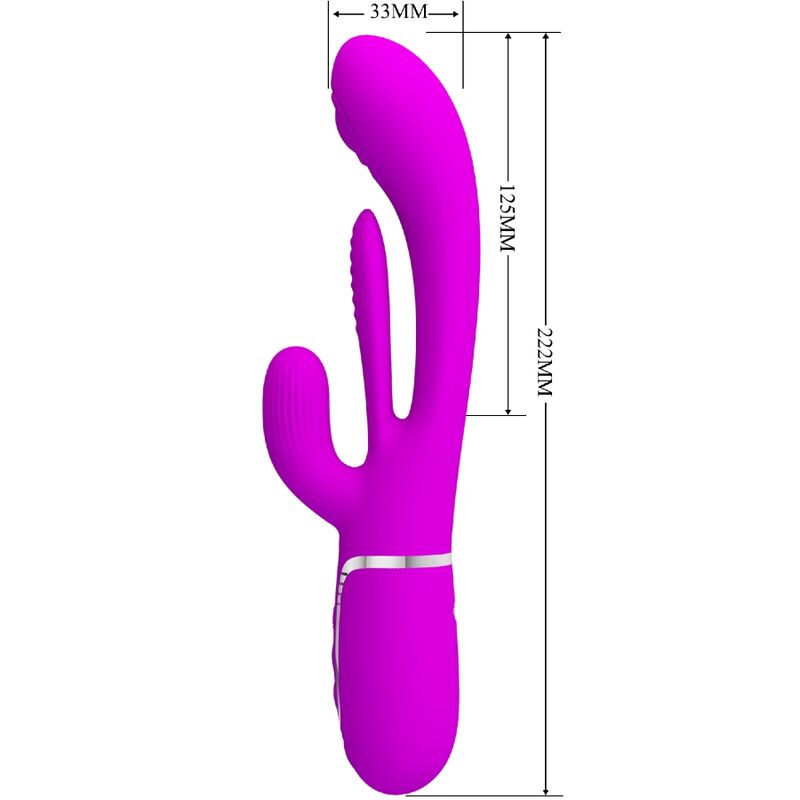 PRETTY LOVE - SHANIA TRIPLE RABBIT VIBRATOR MULTIFUNKTIONS-ROSA – Bild 6