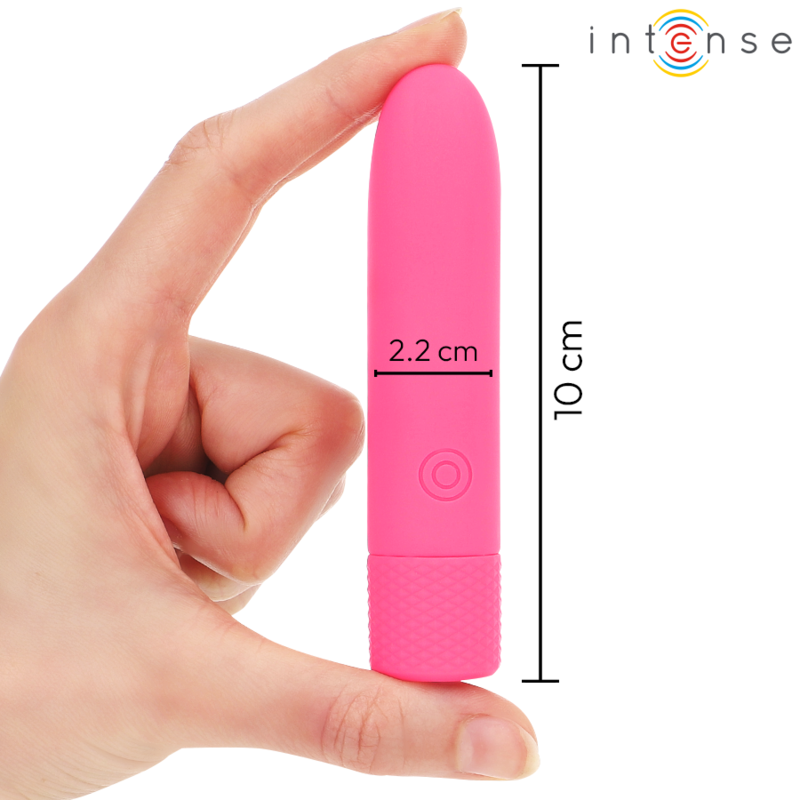 INTENSE - SYMONE USB WIEDERAUFLADBARER VIBRIERENDER BULLET 8 VIBRATIONEN ROSA 10 X 2,2 CM – Bild 4