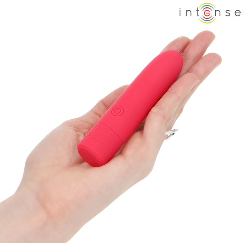 INTENSE - SYMONE USB WIEDERAUFLADBARER VIBRIERENDER BULLET 8 VIBRATIONEN ROT 10 X 2,2 CM – Bild 6