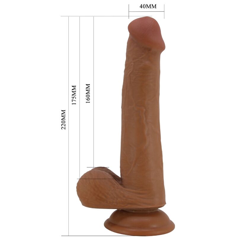 PRETTY LOVE - GROSSER REALISTISCHER DILDO 22 CM BRAUN – Bild 3