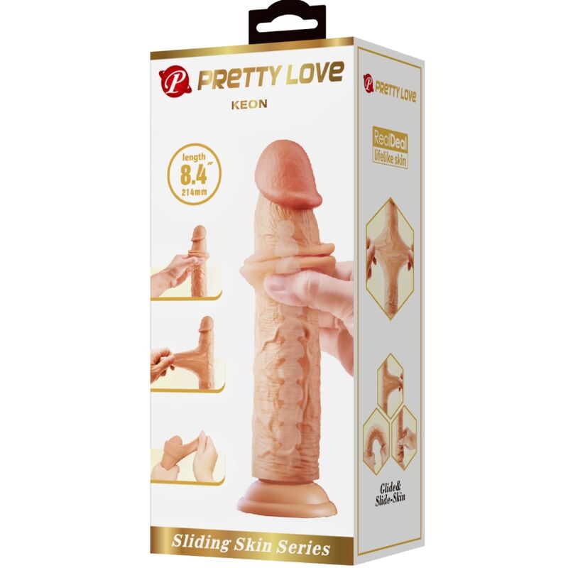 PRETTY LOVE - KEON REALISTISCHER DILDO 21 CM FLEISCH – Bild 5