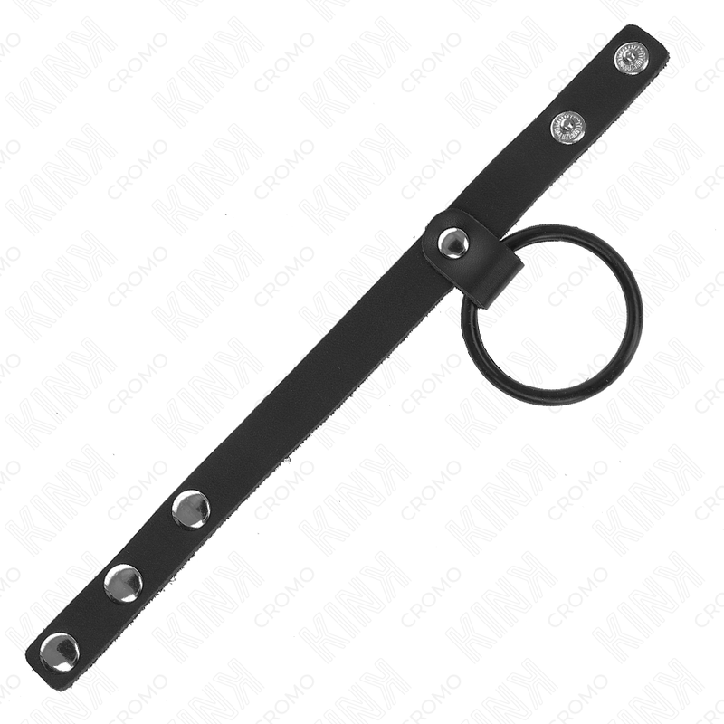 KINK - PENISRING AUS SILIKON 3,8 CM UND HODENTEIL AUS LEDER 22 X 1,5 CM – Bild 4