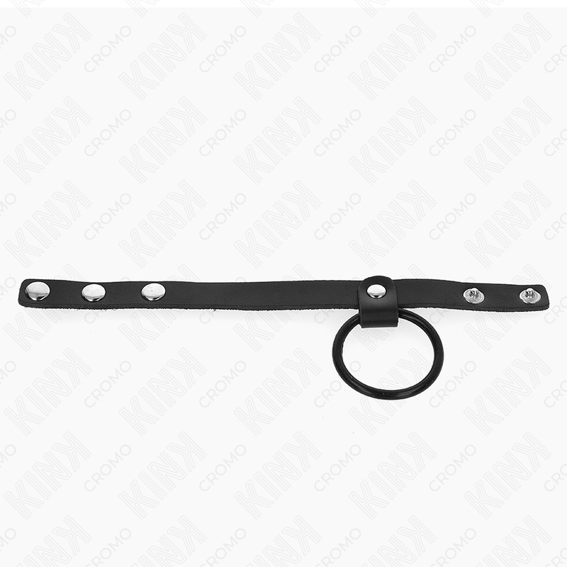 KINK - PENISRING AUS SILIKON 3,8 CM UND HODENTEIL AUS LEDER 22 X 1,5 CM – Bild 3