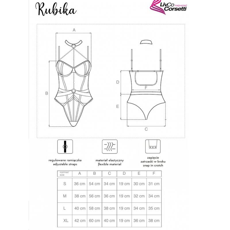 LIVCO CORSETTI FASHION - MELISENDA CF 1709 BADEMANTEL + HEMD + STRING SCHWARZ S – Bild 4