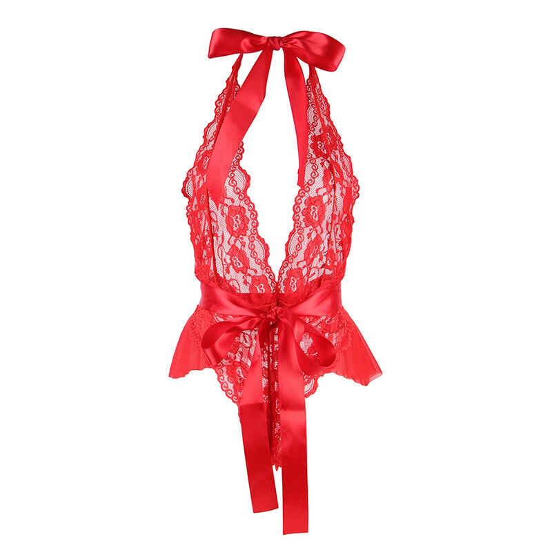 SUBBLIME - 953980 SEXY BODY MIT RÜSCHEN + GÜRTEL ROT L/XL – Bild 11