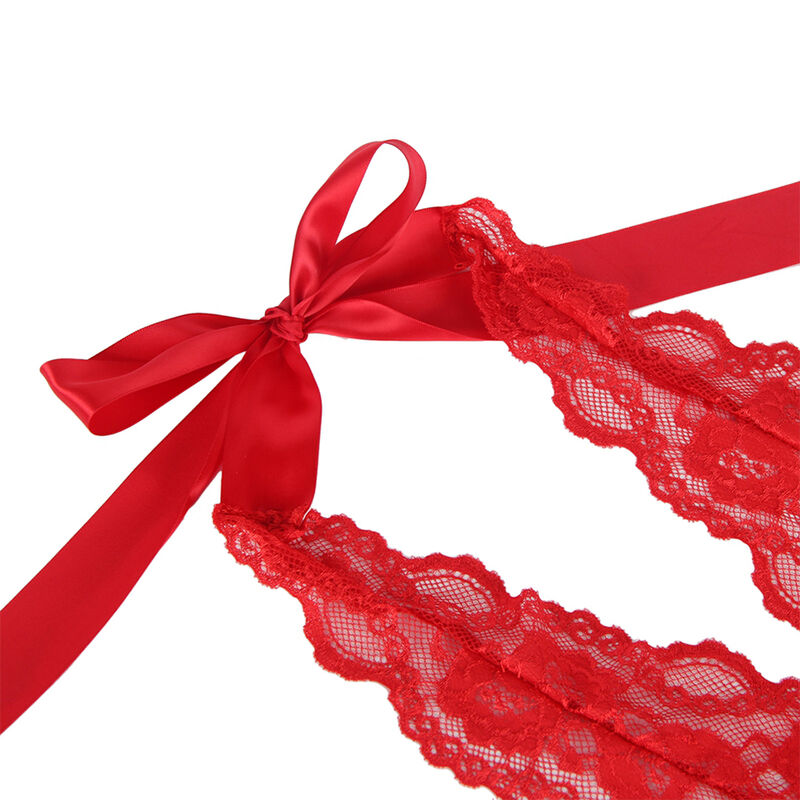 SUBBLIME - 953980 SEXY BODY MIT RÜSCHEN + GÜRTEL ROT L/XL – Bild 9