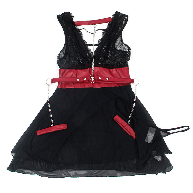 SUBBLIME - 954420 BONDAGE-KLEID AUS SPITZE SCHWARZ S/M – Bild 7