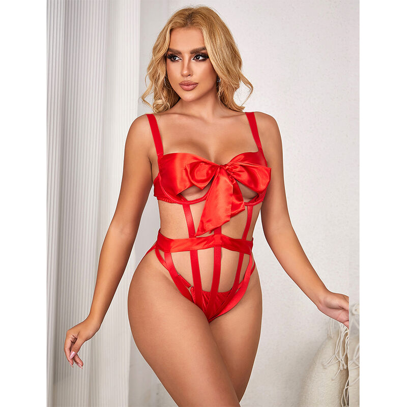 SUBBLIME - 954468 BODY SEXY CALADO CON LAZO ROJO S/M – Bild 3