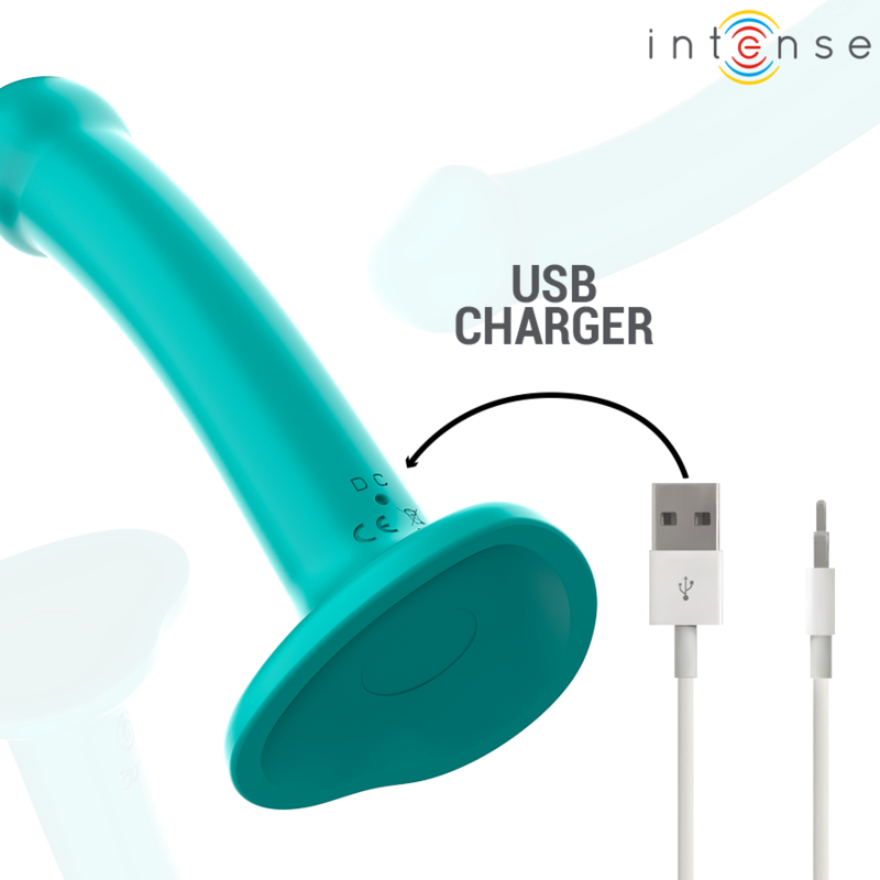INTENSE - KATIE VIBRATOR MIT SAUGNÄPFEN 10 VIBRATIONEN BLAU FERNBEDIENUNG – Bild 5