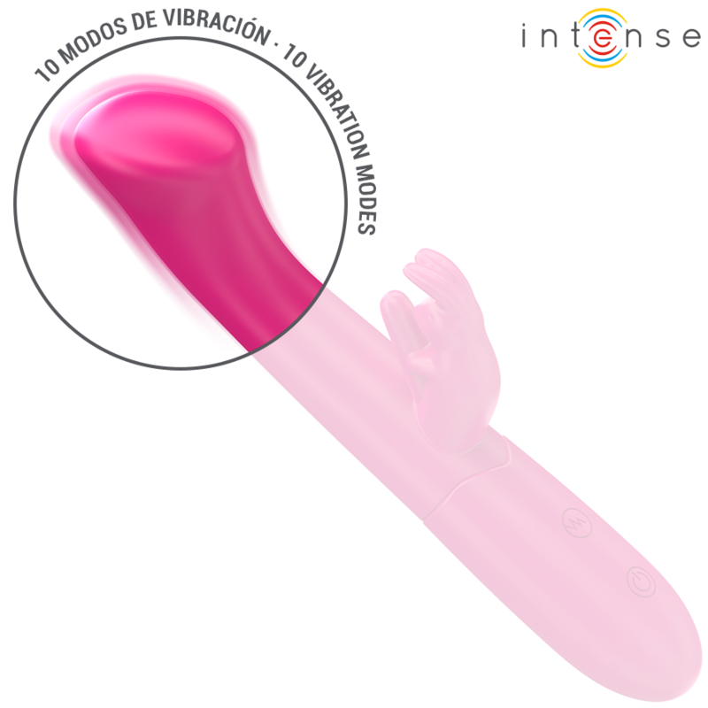 INTENSE - JULIETA RABBIT VIBRATOR 18,6 CM 10 VIBRATIONEN ROSA – Bild 4