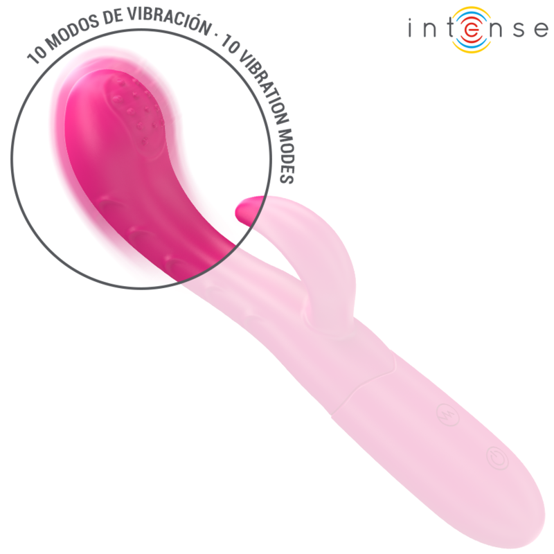 INTENSE - AMARA VIBRATOR MIT STIMULIERENDER ZUNGE 10 VIBRATIONEN ROSA – Bild 4