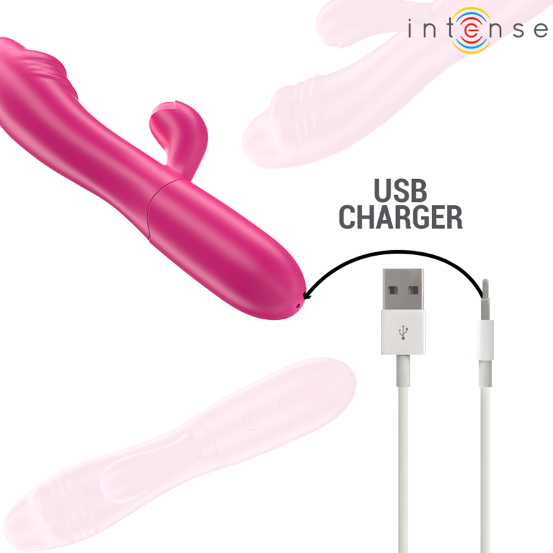 INTENSE - IVY FLEXIBLER VIBRATOR 10 VIBRATIONEN MIT STIMULIERENDER ZUNGE ROSA – Bild 5