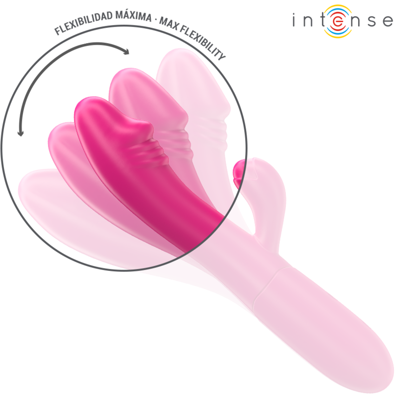 INTENSE - IVY FLEXIBLER VIBRATOR 10 VIBRATIONEN MIT STIMULIERENDER ZUNGE ROSA – Bild 4