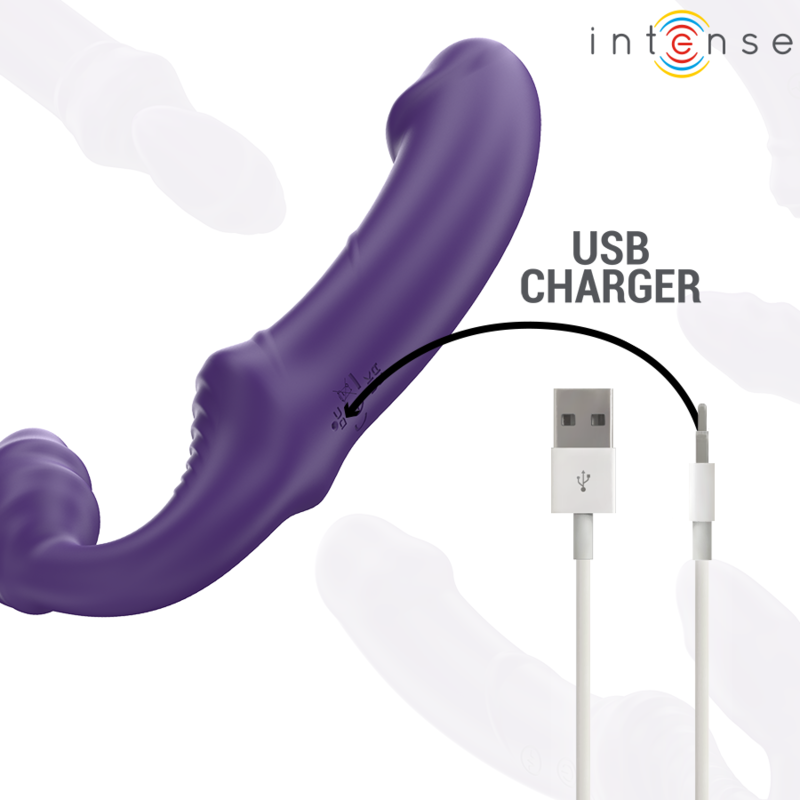 INTENSE - JILL DOPPELVIBRATOR 20 CM LILA FERNBEDIENUNG – Bild 6