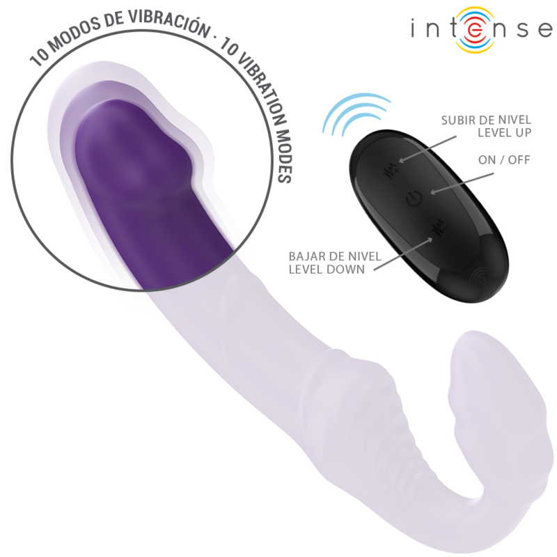 INTENSE - JILL DOPPELVIBRATOR 20 CM LILA FERNBEDIENUNG – Bild 4