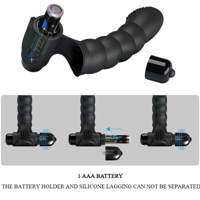 PRETTY LOVE - ALEXANDER FINGERVIBRATOR 10 VIBRATIONEN SCHWARZ – Bild 3