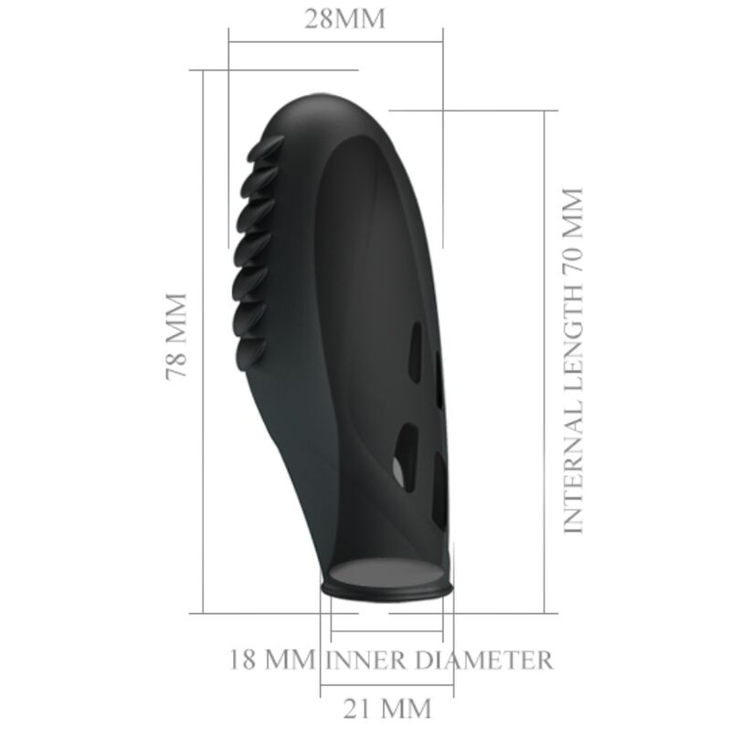 PRETTY LOVE - GILO SILIKON-FINGERVIBRATOR SCHWARZ – Bild 3