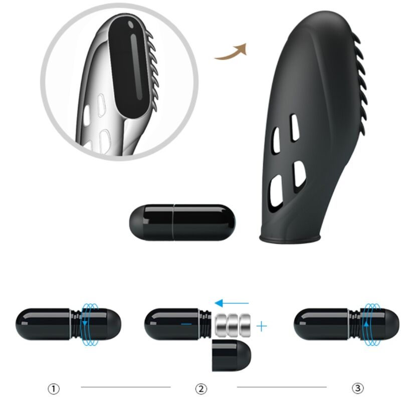 PRETTY LOVE - GILO SILIKON-FINGERVIBRATOR SCHWARZ – Bild 8