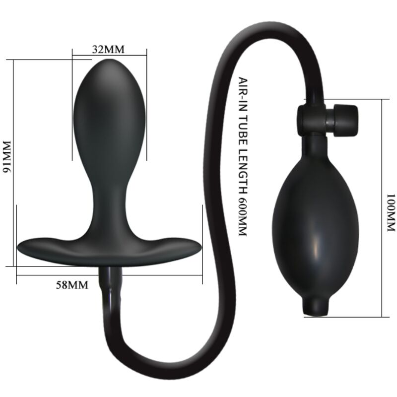 PRETTY LOVE - AUFBLASBARER ANALSTECKER SCHWARZ – Bild 3