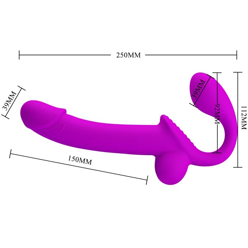 PRETTY LOVE - KELPIE DOPPELTER STRAP-ON-STIMULATOR LILA – Bild 3
