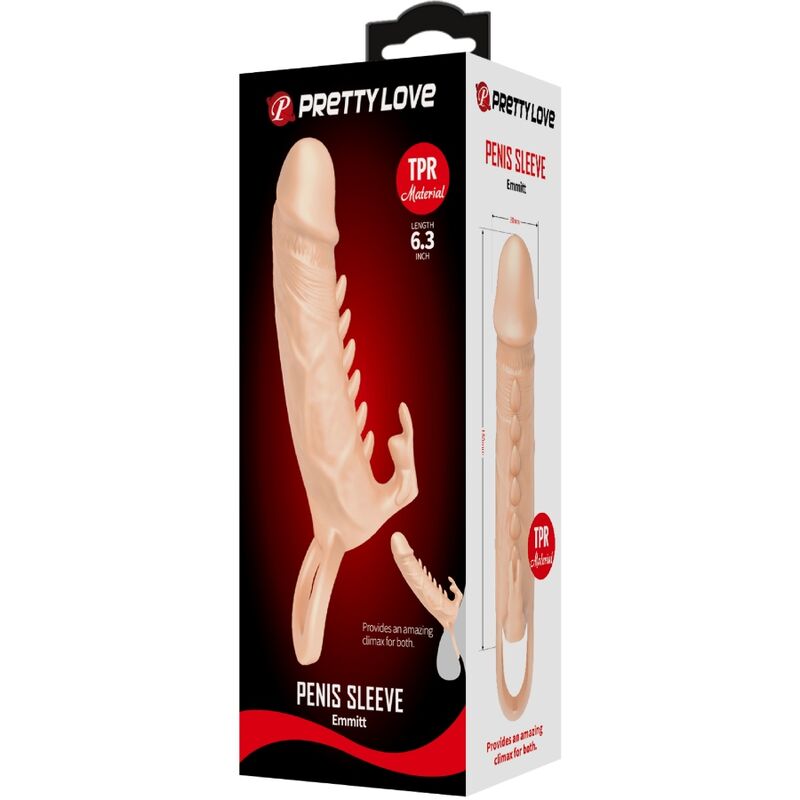 PRETTY LOVE - EMMIT PENISHÜLLE + KLITORIS-STIMULATOR FLEISCH – Bild 4