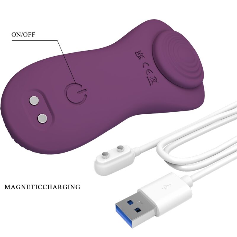 PRETTY LOVE - MANE LAY ON CLITORIS MASSAGER 10 VIBRATIONEN FERNBEDIENUNG LILA – Bild 3