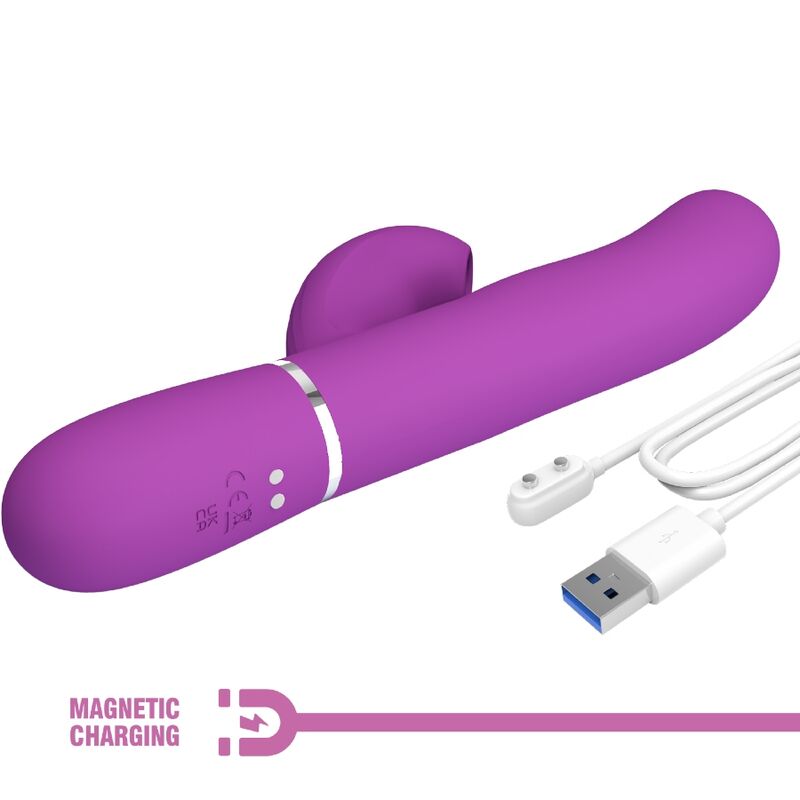 PRETTY LOVE - PERLITA 3 IN 1 MULTIFUNKTIONS-RABBIT-VIBRATOR LILA – Bild 5