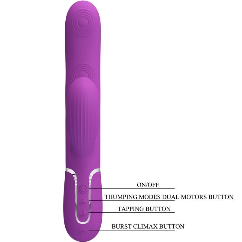 PRETTY LOVE - PERLITA 3 IN 1 MULTIFUNKTIONS-RABBIT-VIBRATOR LILA – Bild 6
