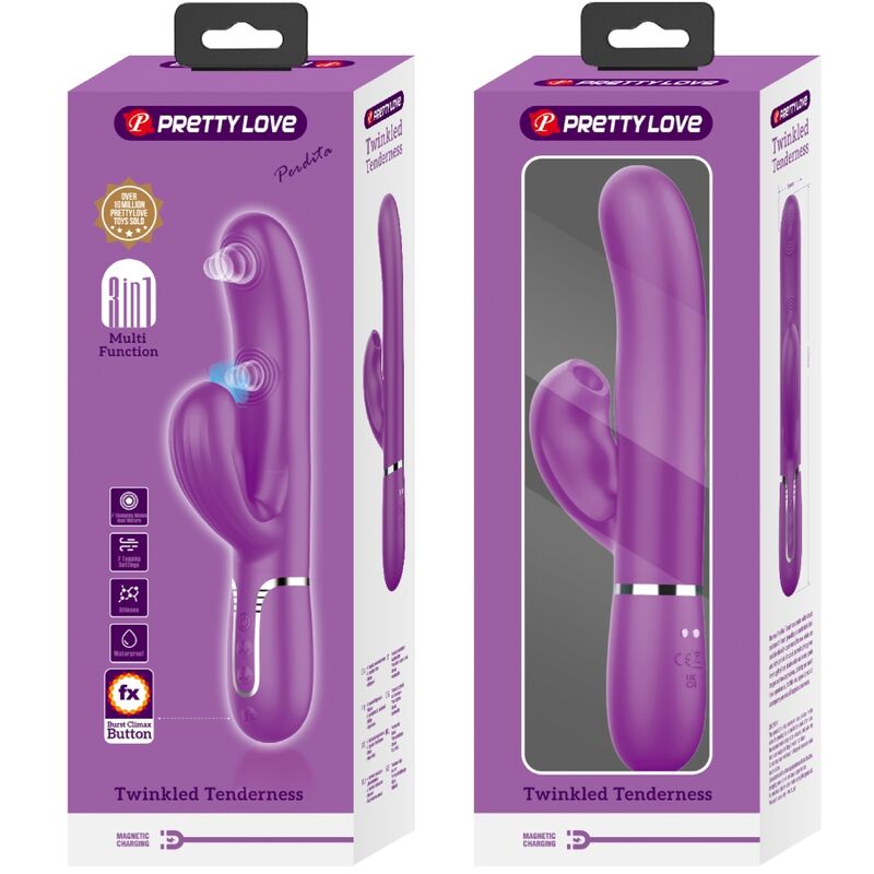 PRETTY LOVE - PERLITA 3 IN 1 MULTIFUNKTIONS-RABBIT-VIBRATOR LILA – Bild 7